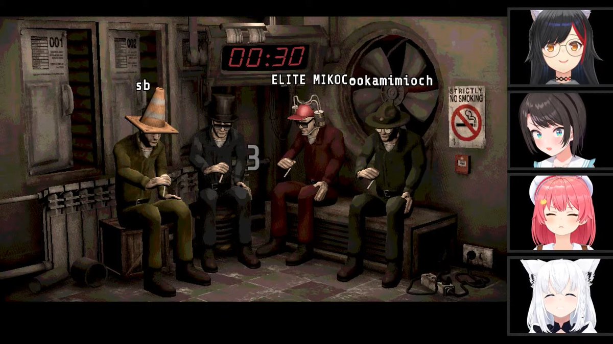 Gregor405's tweet photo. Machine Partyおつド珍～
４人での命がけのパーティゲーム楽しかった！
相変わらずゲーム上手いフブちゃんや、要所要所で輝くスバルちゃん、頭使うゲームで弱気なみこちち、たくさんのちいみおもいっぱい見れたし、満足…
またこのゲームやってほしい！
 #ド珍組 https://t.co/Ofs0eEBbcS