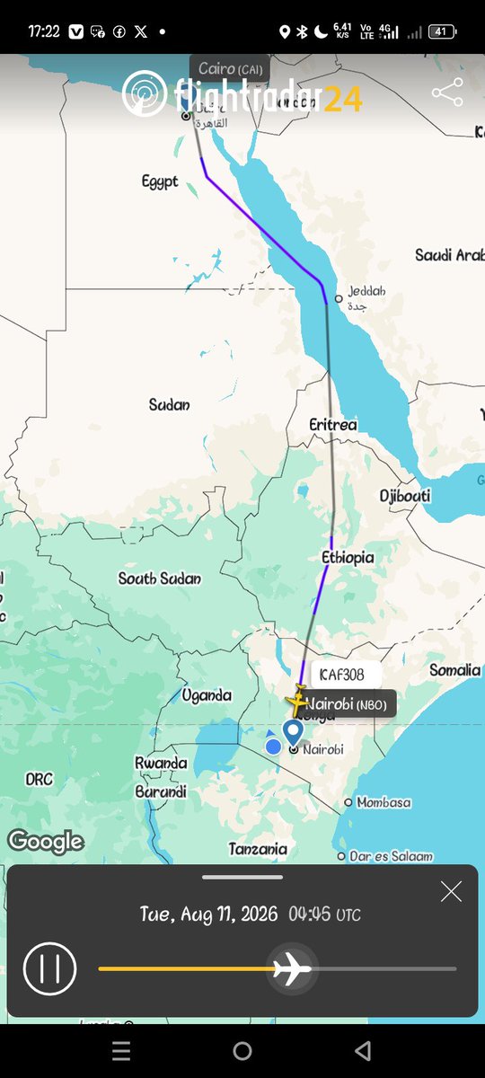 MainaR44's tweet photo. RIGATHI forgets that Ruto has done a lot, meanwhile, Kenya's Presidential Jet Fokker 70 landed at JKIA this  from Netherlands via Cairo. Maendeleo kila kona
#RutoAtFour https://t.co/5xyTt8iu5P