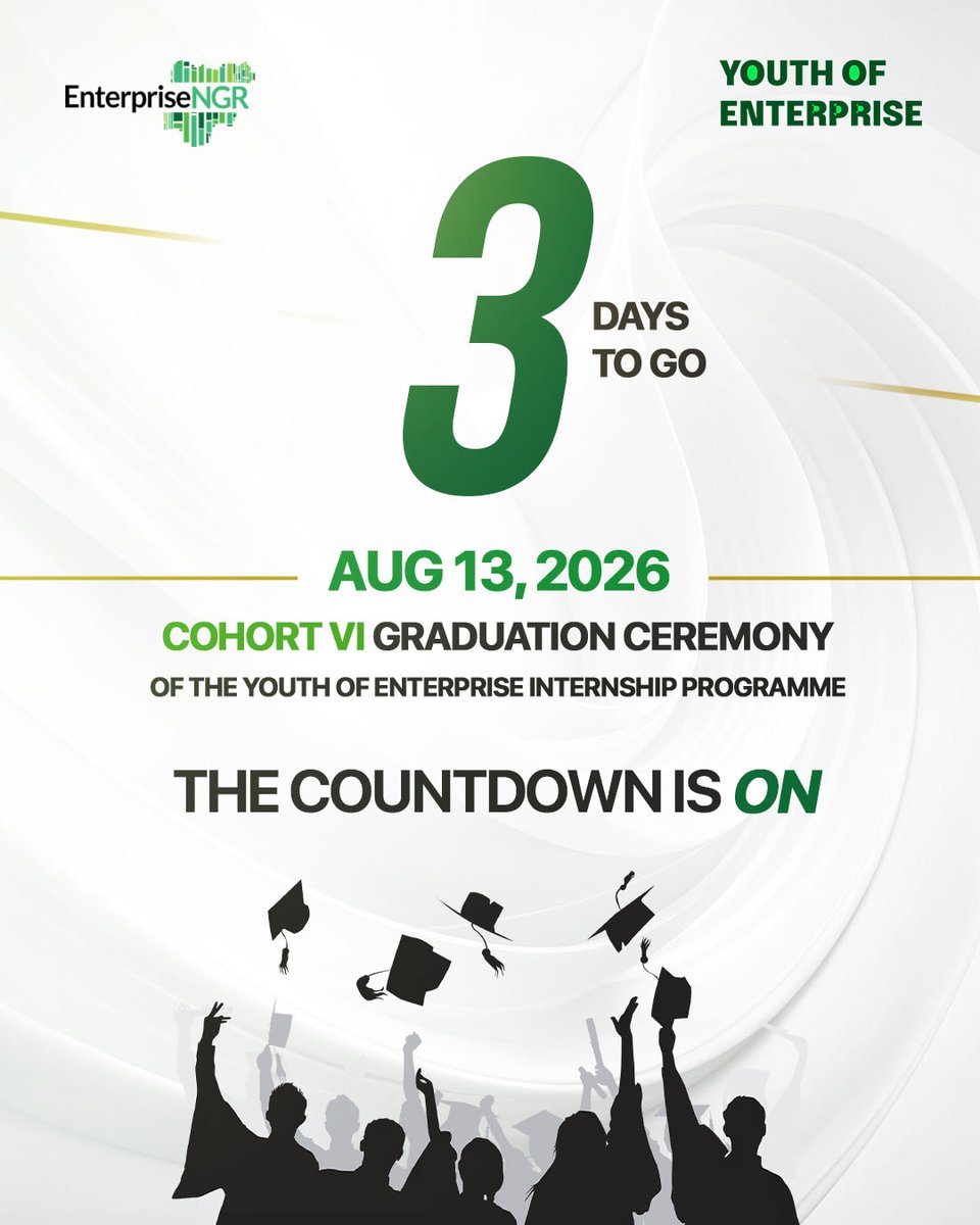 YOENigeria's tweet photo. Every milestone is worth counting down to.
In just three days, we will celebrate the journey, growth and achievements of YOE Cohort VI.
To join the virtual event, click here to register https://t.co/VV9YK7vtAf
#YOECohortVI #ActiveCitizenship #YOE #Graduate https://t.co/bVH3OM494k