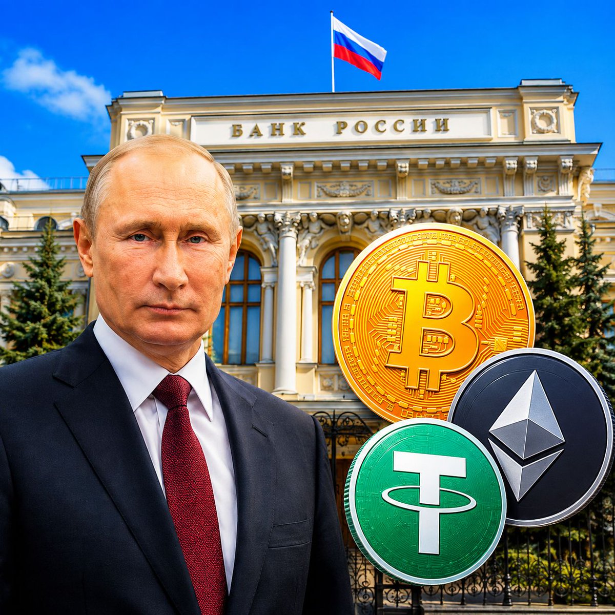 CryptosR_Us's tweet photo. JUST IN: 🇷🇺 Russia opens public trading for $BTC, $ETH, and $USDT on domestic exchanges.

The Bank of Russia says the assets met its market cap, volume, and trading-history requirements.

A major step toward regulated crypto markets in the country 🤝 https://t.co/vfS1gkztVi