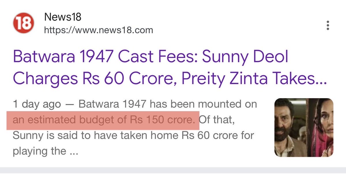 DevoteeAkki's tweet photo. 🚨🚨 EXCLUSIVE ;—

Budget details —

(1) #Batwara1947 — 150cr+ 🤡🤡
(Source — The Times of India , NDTV) (Link mentioned in comments)

(2) #Awarapan2 — 25-30cr 🔥💥
(Source— Koimoi) 

NOTE ;— links of all the above mentioned sources are mentioned below (in comments). 🔥 https://t.co/FXqbxqo4lz