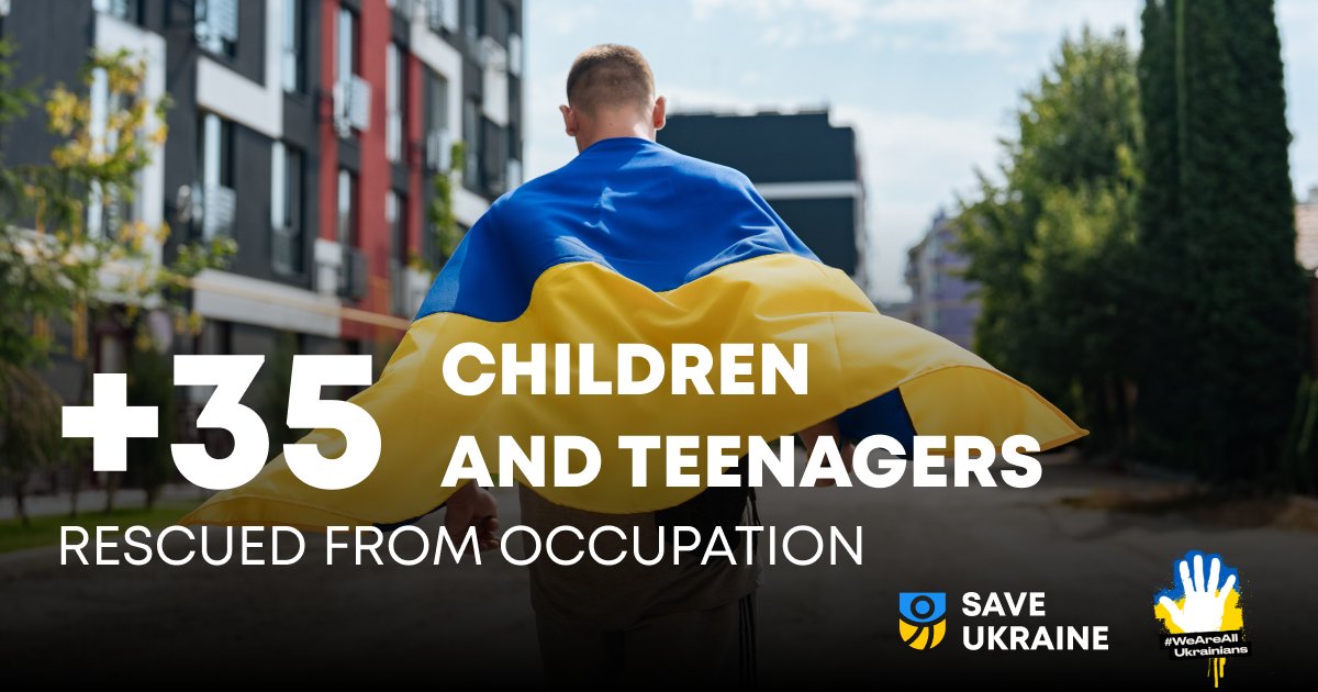 MykolaKuleba's tweet photo. Last week, the @SaveUkraineUs team rescued 35 children and teenagers from occupation and Russian territory. This became possible thanks to the support of our partners within the framework of the President of Ukraine's Bring Kids Back UA initiative. Every single one of them endured pressure, intimidation, and attempts at re-education, but today, that is finally behind them. 

Among those rescued: 

🔹 17-year-old Vlad, who was forced to take a Russian passport and nearly placed on the military registry. The occupiers launched drones straight from the roof of the school where the boy studied, using civilians as human shields, and staged bloody provocations. 

🔹 15-year-old Lyubomyr, whose home was completely destroyed by Russian shelling. Armed security forces regularly burst into the boy's home to conduct searches. The most terrifying ordeal for the teenager was witnessing the occupiers shoot a man dead with an assault rifle. Armed security forces regularly burst into the boy's home to conduct searches. 

🔹 17-year-old Valeriy, who constantly faced prejudice because of his nationality. At school, the young man was forced to march and write letters of support to Russian soldiers. 

For these and 32 other children, the occupation is now in the past. Today, they are undergoing rehabilitation at our Hope and Healing Centers, receiving comprehensive psychological support, assistance with documents, and comfortable housing to start with a clean slate. 

Unfortunately, thousands of children still remain under occupation, where the enemy tries to erase their identity and turn them into weapons. Therefore, our fight for every single one of them continues. 

🙏🏻 We are grateful to our partners @klitschko, Tatjana Kiel, #WeAreAllUkrainians, The Humanity Funds, and the Joint Center for Coordinating the Search and Release — together we are bringing Ukrainian children home. 

Thanks to Save Ukraine, more than 1,500 children are already home.
