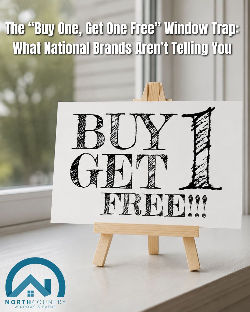 ncountrywindows's tweet photo. “Buy one, get one free” windows sounds like a can’t-miss offer but is it really? Before you commit, learn what national window brands may not be telling you about these popular promotions.
https://t.co/U3G6J4PHkj 
#BOGO #ReplacementWindows #OmahaHomes #LincolnHomes https://t.co/T54Bo7LNG7