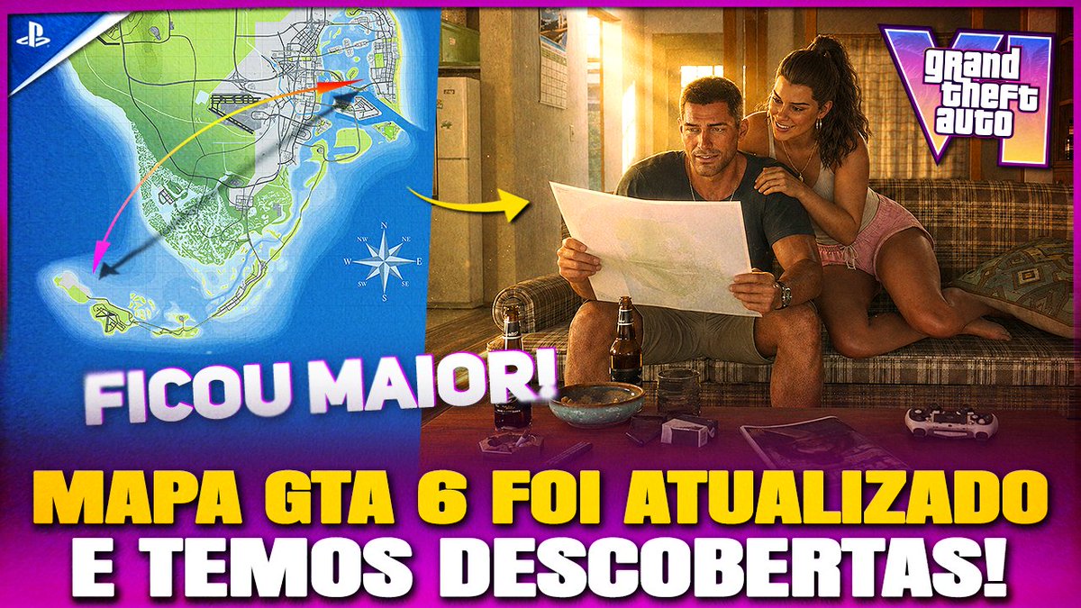 Noberto_Gamer's tweet photo. ⚠️VÍDEO NOVOOOOO!

🚨Atenção, MAPA do GTA 6 FICOU AINDA MAIOR com NOVAS DESCOBERTAS e MUDANÇAS GRANDES! 🔥🔥🤯

VEM VEEEEER: https://t.co/LMRzJdjMdX

#GTA6 #GTA6Map #GTA6Trailer3 #RockstarGames https://t.co/SCsfVDy6nq
