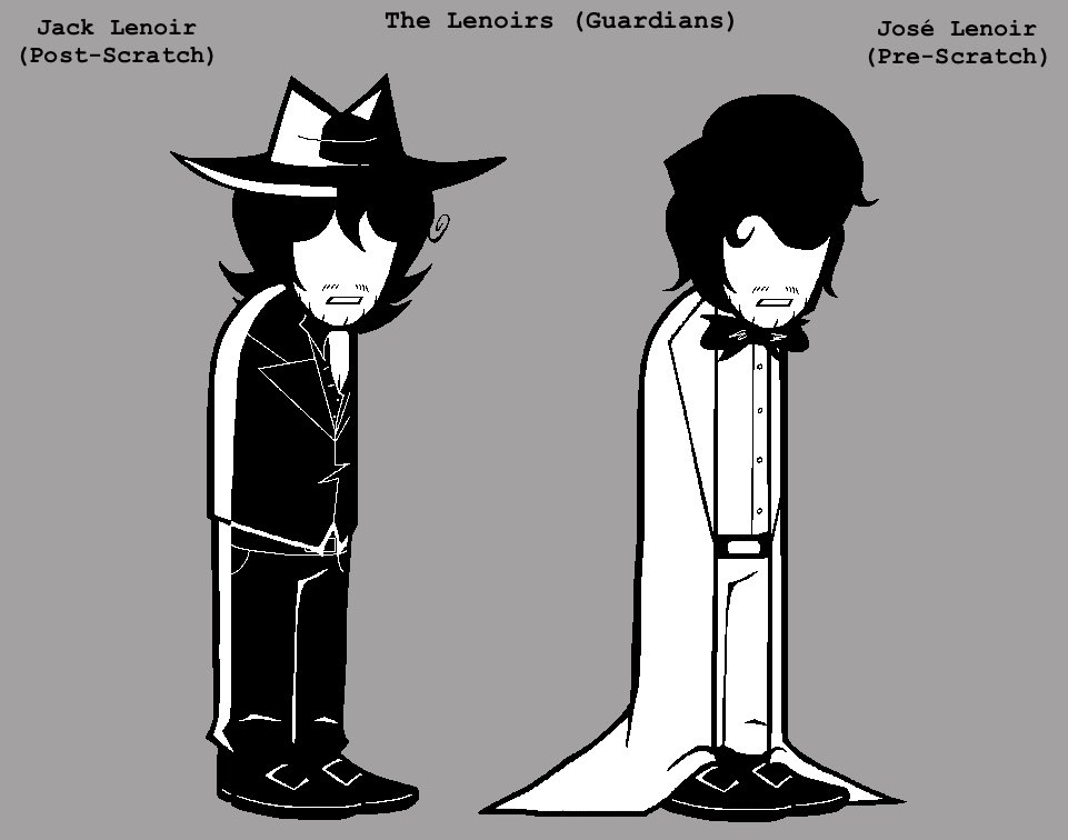 ex0t1cech0's tweet photo. hey look my lenoirs got guardian sprites now
#homestuck #midnightcrew (kinda-ish idk) https://t.co/HqEoqtI1F9