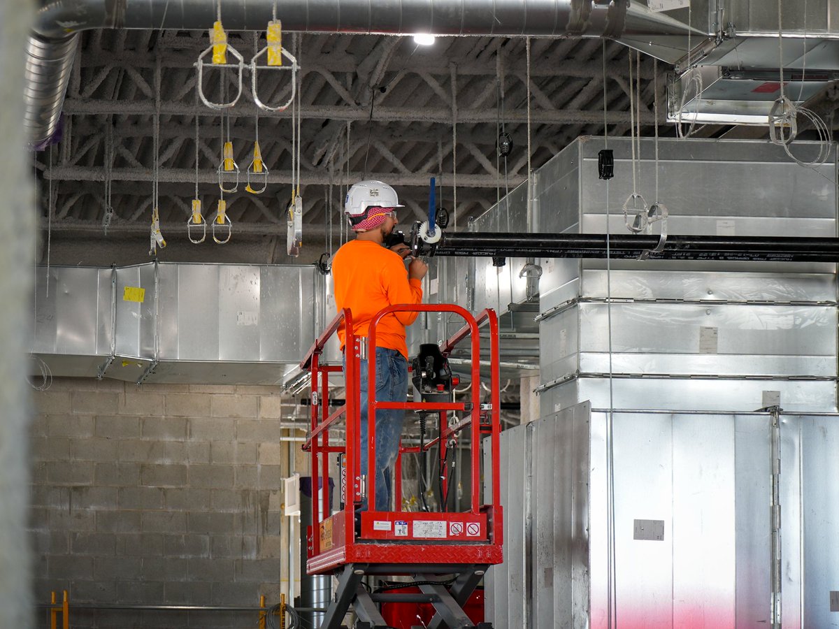 Path_CC's tweet photo. Construction continues on Harper College’s new 144,000-square-foot Canning Student Center in Palatine, Illinois. 

The three-story facility will bring student services, academic programs, and campus activities together under one roof. https://t.co/yJpcuOYEMU