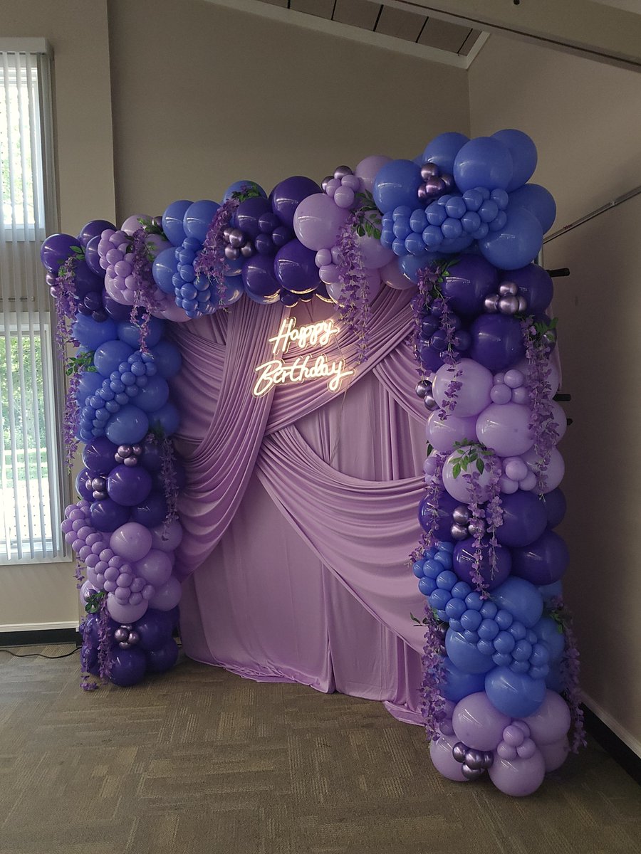 CrystalClearSo5's tweet photo. Shades of purple Birthday 🎂 
 *balloon artist: @crystalclear.solutions
 *location: @calvertcountygov
 *balloon supplier:  @balloons_direct @kalisanballoons
#dmvballoonartist  #crystalsballoons #shadesofpurple #balloonarch 
#kingslandingpark
 📍 Huntingtown, MD https://t.co/OttH6vP713