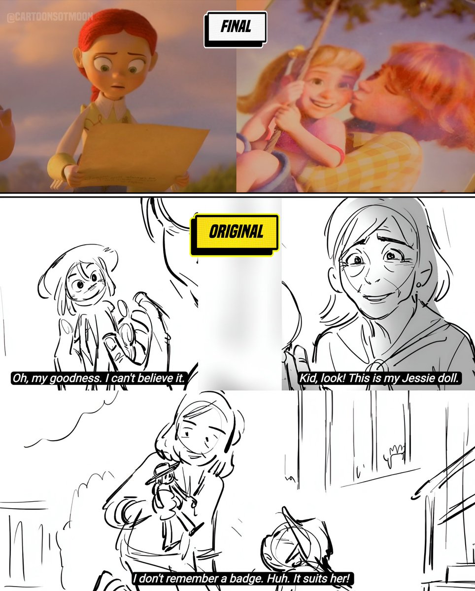 CartoonsOTMoon's tweet photo. Una escena eliminada de TOY STORY 5 muestra el reencuentro de Jessie y Emily:

En ella, se revela que ya es abuela. https://t.co/AUAzZ1Wp3c