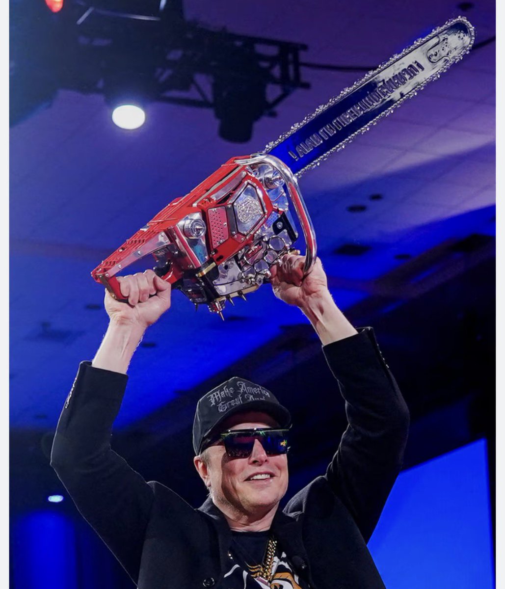 Karbidzz's tweet photo. @elonmusk This really happened 
(with a Chinese chainsaw brand btw) https://t.co/b1cZ21LoPO