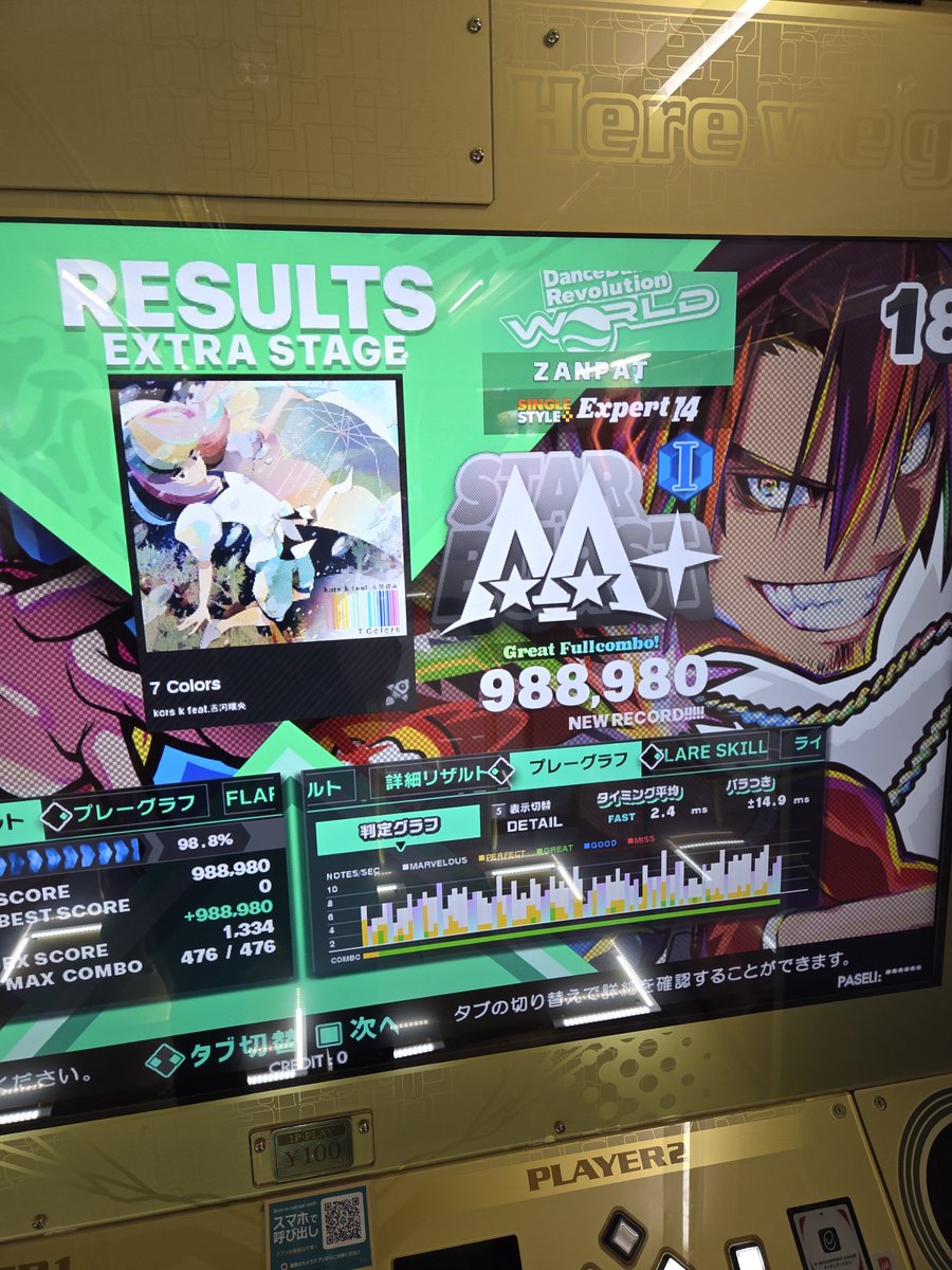 ZanpatVa's tweet photo. 妻に感謝のDDR
7 Colorsはkors kの曲で一番いい曲です（諸説あり） https://t.co/R3Wz4AF9cx