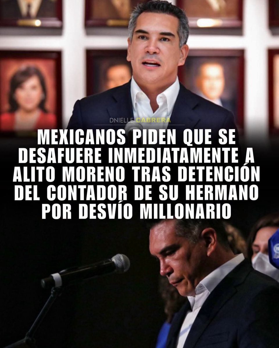 LorenzoLarry9's tweet photo. PIDEN QUE LE RETIREN EL FUERO INMEDIATAMENTE!

Tras detención del contador del hermano de Alito Moreno, miles de mexicanos en redes sociales están exigiendo que se le retire inmediatamente el fuero al presidente del PRI ¿Cuántos están a favor? https://t.co/apL9JiRQD4