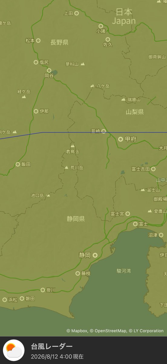 103_Osaka's tweet photo. 台風15号静岡を通らないリニアみたいなルート通ってる https://t.co/NKkytntsLW