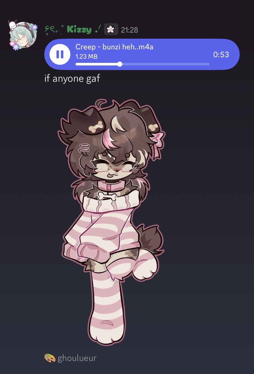 puppybunzi's tweet photo. If yall were interested in more covers / singing i am posting them in my discord !! :3c https://t.co/zLXqj2hdnc