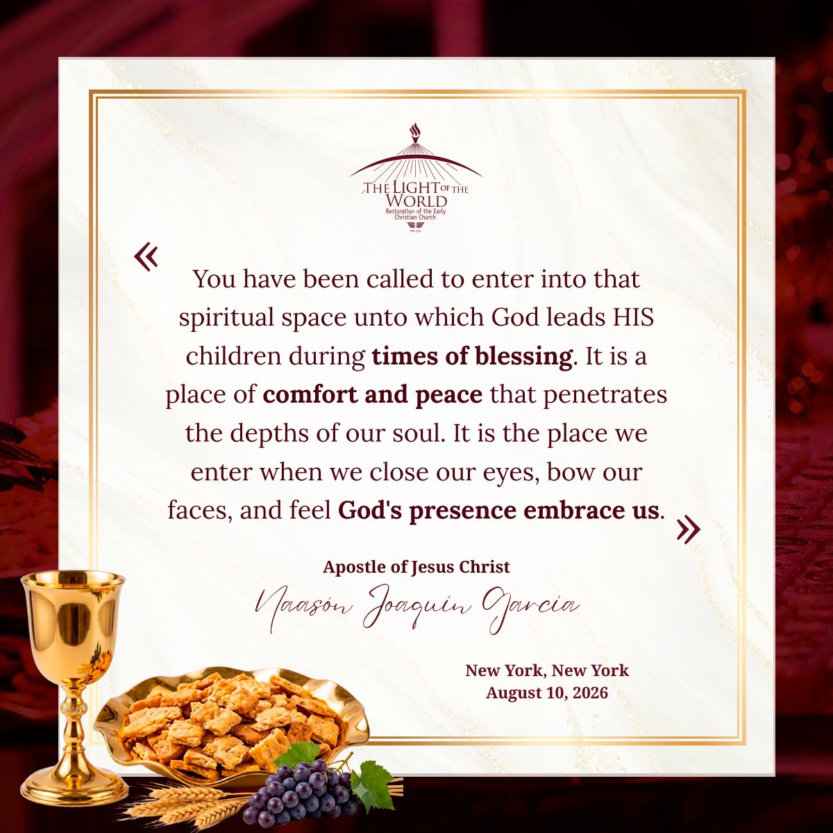 tlotwchurch's tweet photo. Apostolic Letter | August 10, 2026
#HolyConvocation2026
#HolySupper2026
#TLOTW https://t.co/XE0VZ6QEXS