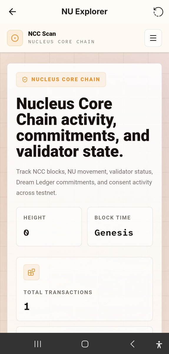 nucleus_core's tweet photo. GM

we are still in the Nucleus Reactor Initiative phase of the Blockchain which will gradually lead us to the KYC of active participants. 

Therefore take a time to check out the Nucleus Core Scan and notice how far we come. 

It can only be better with your dreams and how you analyse them.