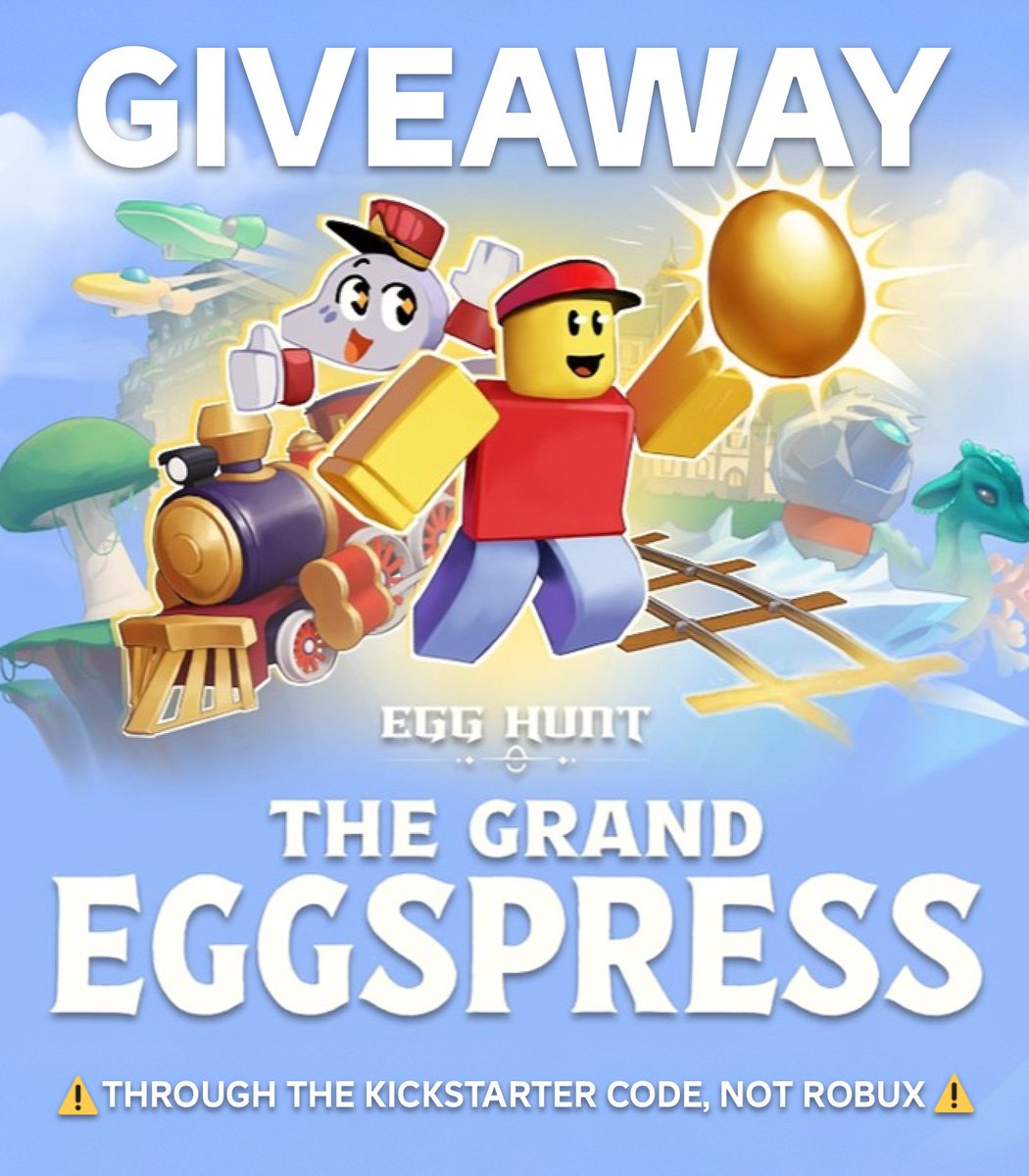 LeaksEvents's tweet photo. 🥚SORTEIO DE 1x CÓDIGO "EGG HUNT 2026: THE GRAND EGGSPRESS 🥚
Para participar você deve:

1⃣ Seguir @LeaksEvents 
2⃣ Retweet nessa postagem
3⃣ Comente seu username do Roblox

⏰ Acaba dia 16 de agosto ás 00h BRT https://t.co/Zhn7EgbGnB