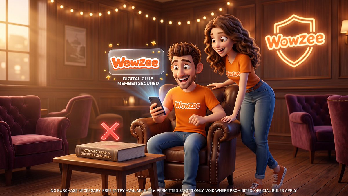 WowzeeOfficial's tweet photo. Owning your first digital asset should feel like joining a club, not passing an exam.

That one sentence is the whole product philosophy.

#CryptoForBeginners | 18+ (19+ AL/NE) https://t.co/fKZpH9sxVu