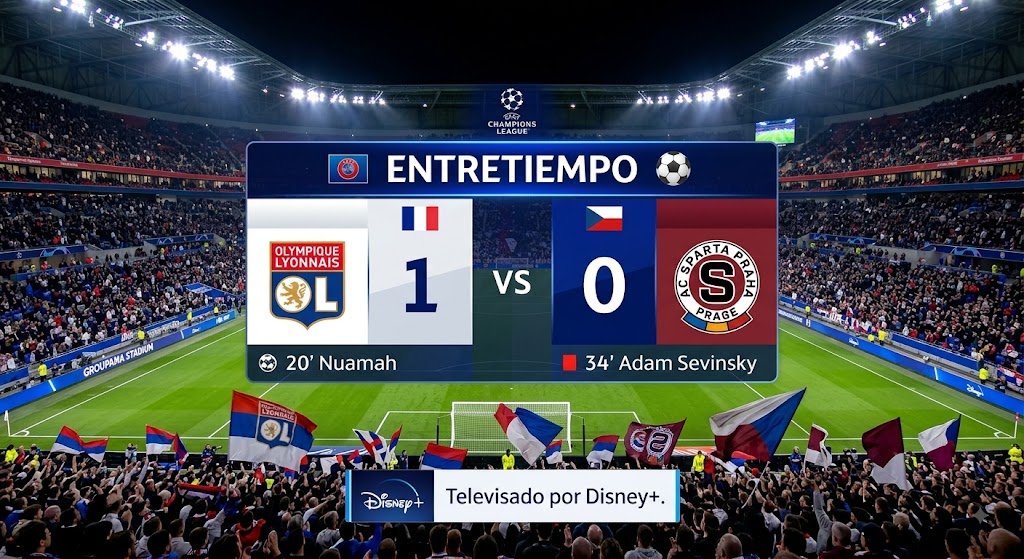 JuanPTeixeiraCM's tweet photo. UEFA Champions League ⚽️🏆🇪🇺 | Ronda 3️⃣ | Vuelta 

Entretiempo en el Groupama Stadium

🔵🔵 Olympique Lyon 🇫🇷 1️⃣
🟤🟤 Sparta Praha 🇨🇿 0️⃣

20 Min. Nuamah [LYO]

#UEFA #UCL #ChampionsLeague #Champions #championsnosbt #OlympiqueLyon #Lyon #OL #SpartaPraha #Praha #LyonPraha #Francia #RepublicaCheca #Chequia