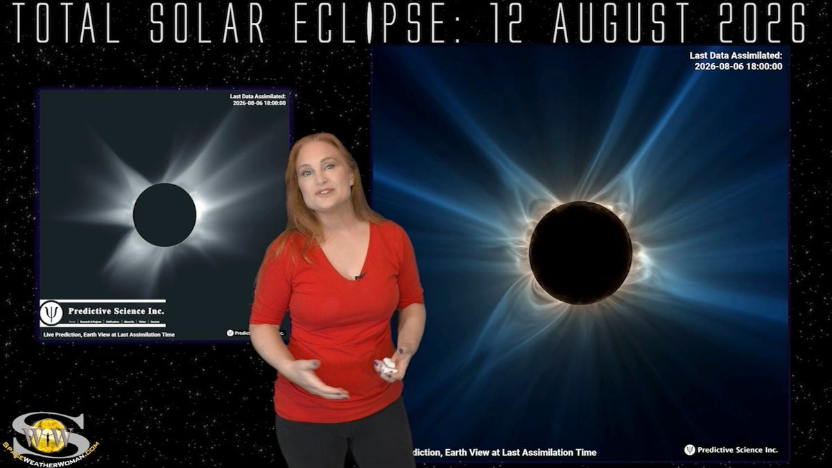 TamithaSkov's tweet photo. Perfect timing: Two solar storms to hit Earth along with a total solar eclipse at the same time as the peak of the Perseid meteor shower? What a gift! Discover the details of this rare celestial convergence, find out when and where shows will be visible, and see what kinds of disruptions aurora, plus an eclipse, plus meteor scatter could cause for radio operators & GPS users: https://t.co/dm3k1barwT (no paywall + blog & eclipse links)