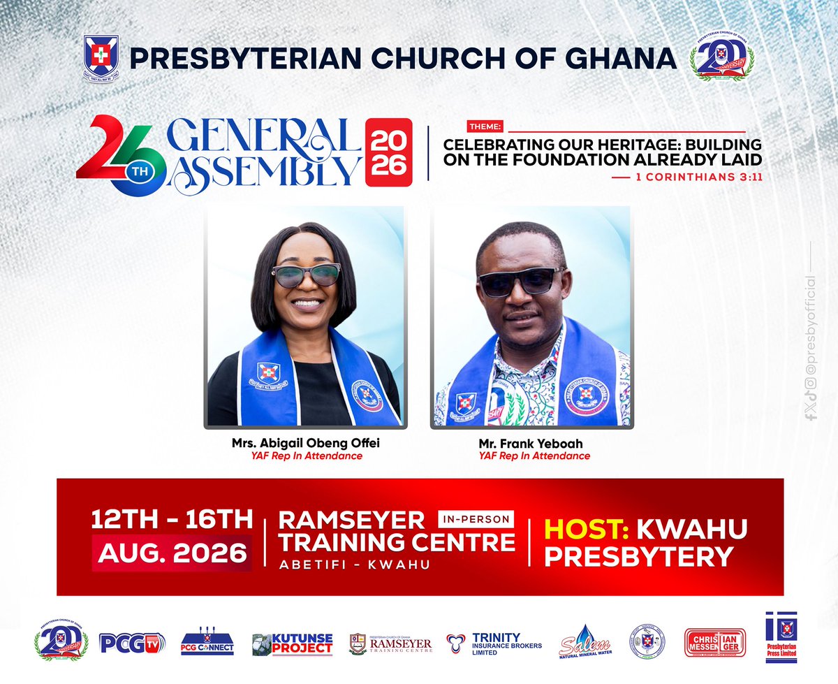 PresbyOfficial's tweet photo. #26thGA: Final Day of Virtual Workshops. 

In-person meeting starts tomorrow, Wednesday, 12th - Sunday, 16th August 2026 at RTC, Abetifi-Kwahu. 

“Do everything without complaining and arguing, so that no one can criticize you. Live clean, innocent lives as children of God, shining like bright lights in a world full of crooked and perverse people” - Philippians 2:14-15