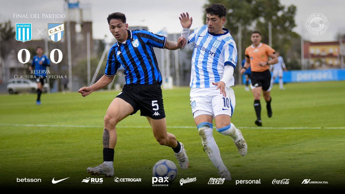 RacingClub's tweet photo. Final del partido, sin goles.
En el cierre fue expulsado Videla (AT). https://t.co/L0PqwTq5q9
