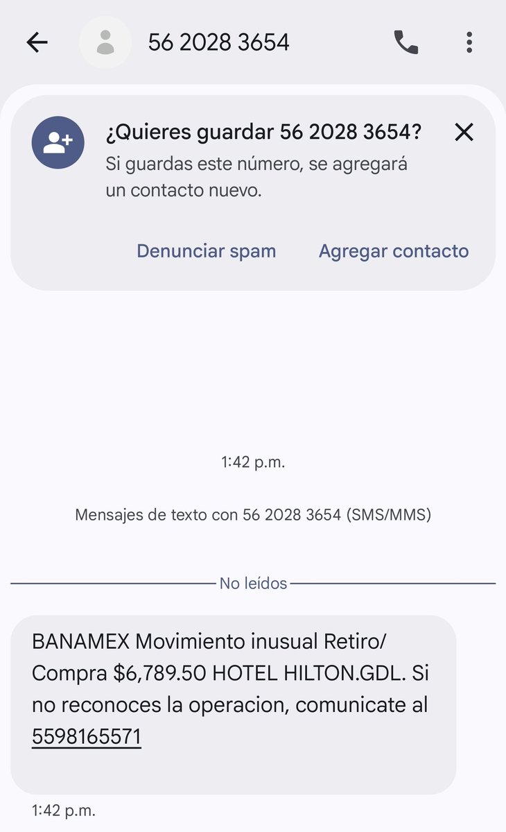 ivillasenor's tweet photo. Cuidado con las campañas de smishing.

Tampoco contesten estos mensajes (ni para insultarlos), ya que solamente les envían una alerta de que el número al que enviaron el SMS está activo. https://t.co/cUoasgJht7