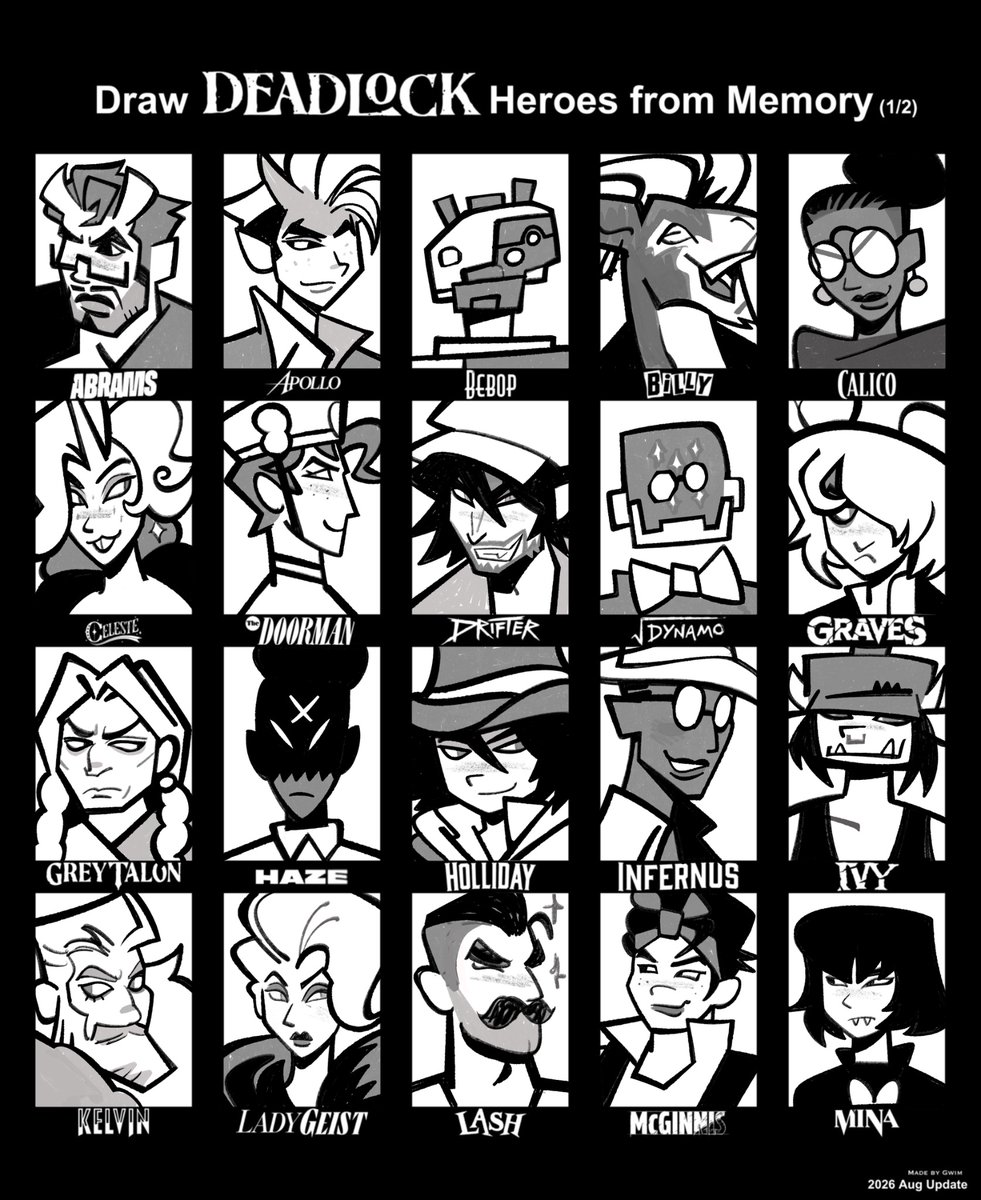 constantinnenn's tweet photo. deadlock characters from memory.

#deadlock https://t.co/cvJrVW1I1P