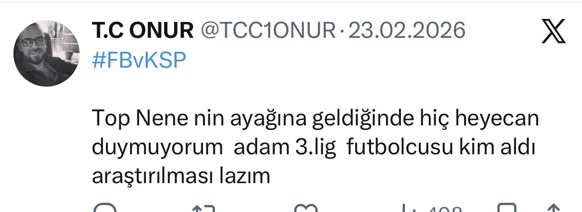 TCC1ONUR's tweet photo. #STUvFB

Ya bu Nene nerde futbolcu diye bize yutturmuştunuz 😂😂😂 https://t.co/Miq3ZKPJo8
