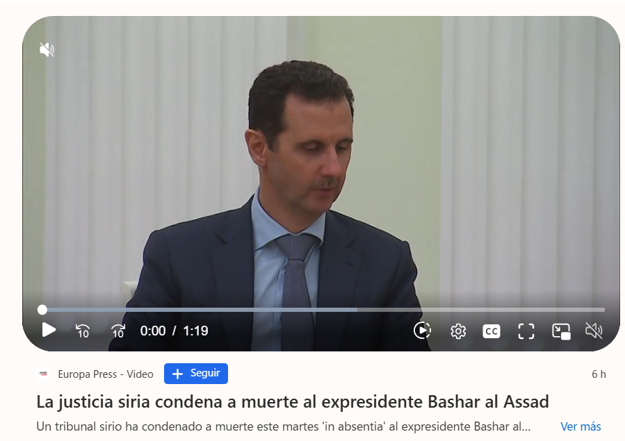 cometeuncagarro's tweet photo. Que digan en las noticias de la TV que Assad es condenado a muerte por 'la justicia siria', omitiendo que 'la justicia siria' son los herederos del ISIS blanqueados por Occidente. 

Es perverso. https://t.co/lBfznrOJYo