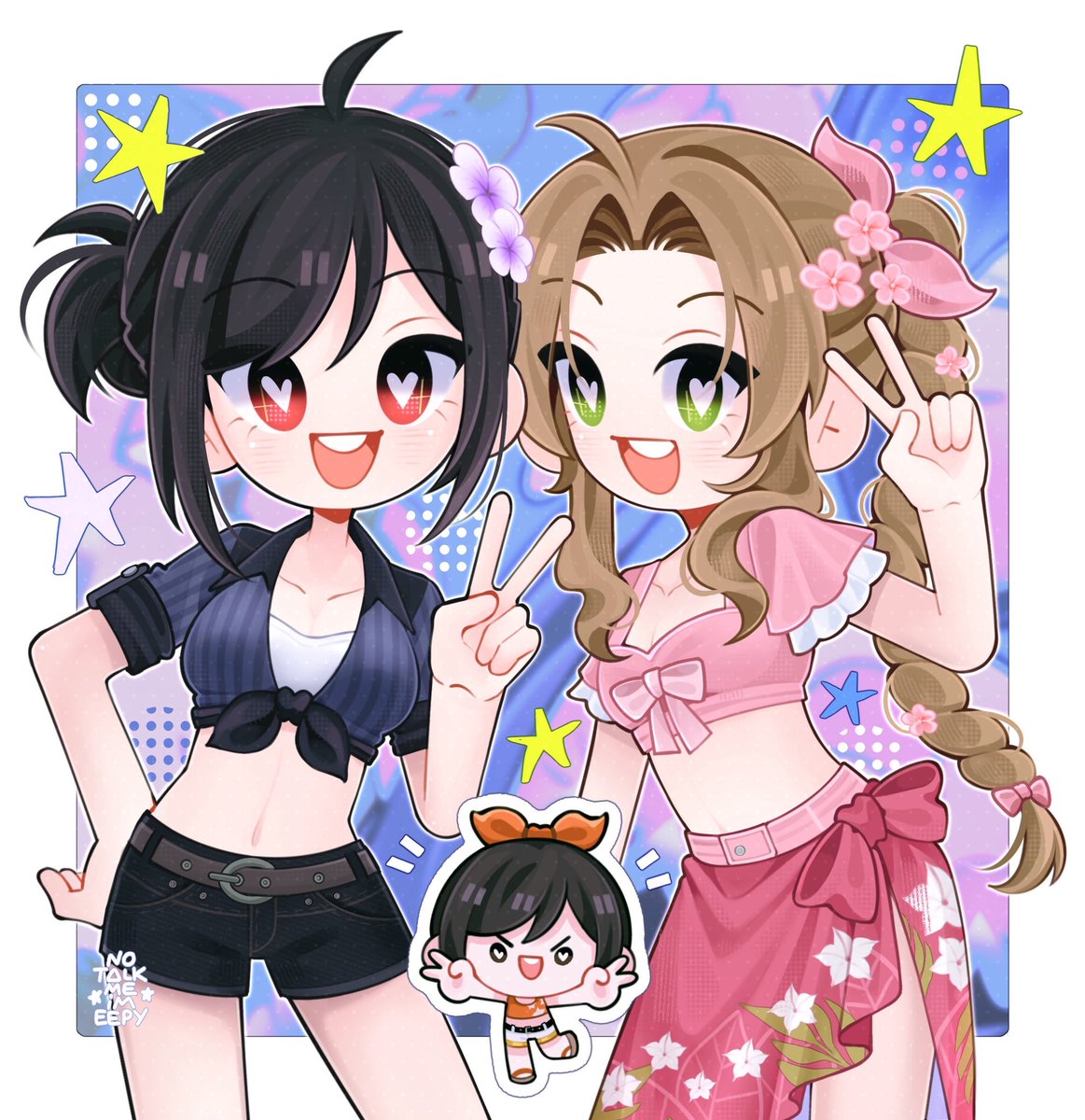 notalkmeimeepy's tweet photo. cutiesss 🐬🌸🌊
#FF7 #Tifa #Aerith https://t.co/77q2lxTVnW