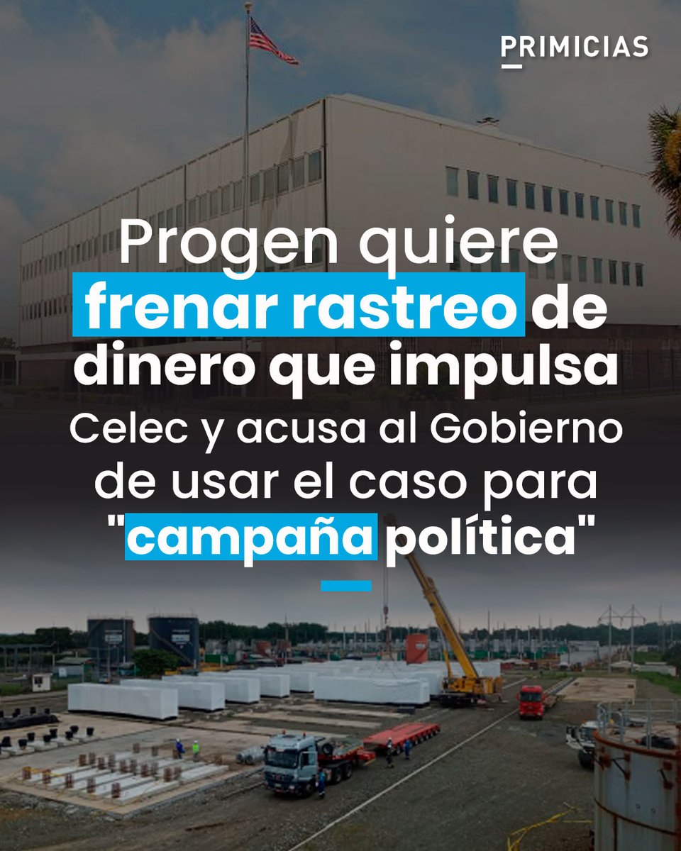 Primicias's tweet photo. Los abogados de Progen pidieron a la Corte del Distrito Medio de Florida que detenga el agresivo rastreo financiero de Celec por dos fallidos contratos para generadores eléctricos. Acusan al Gobierno de supuestamente usar documentos para "campaña política".  https://t.co/x1iSqE3Dtf