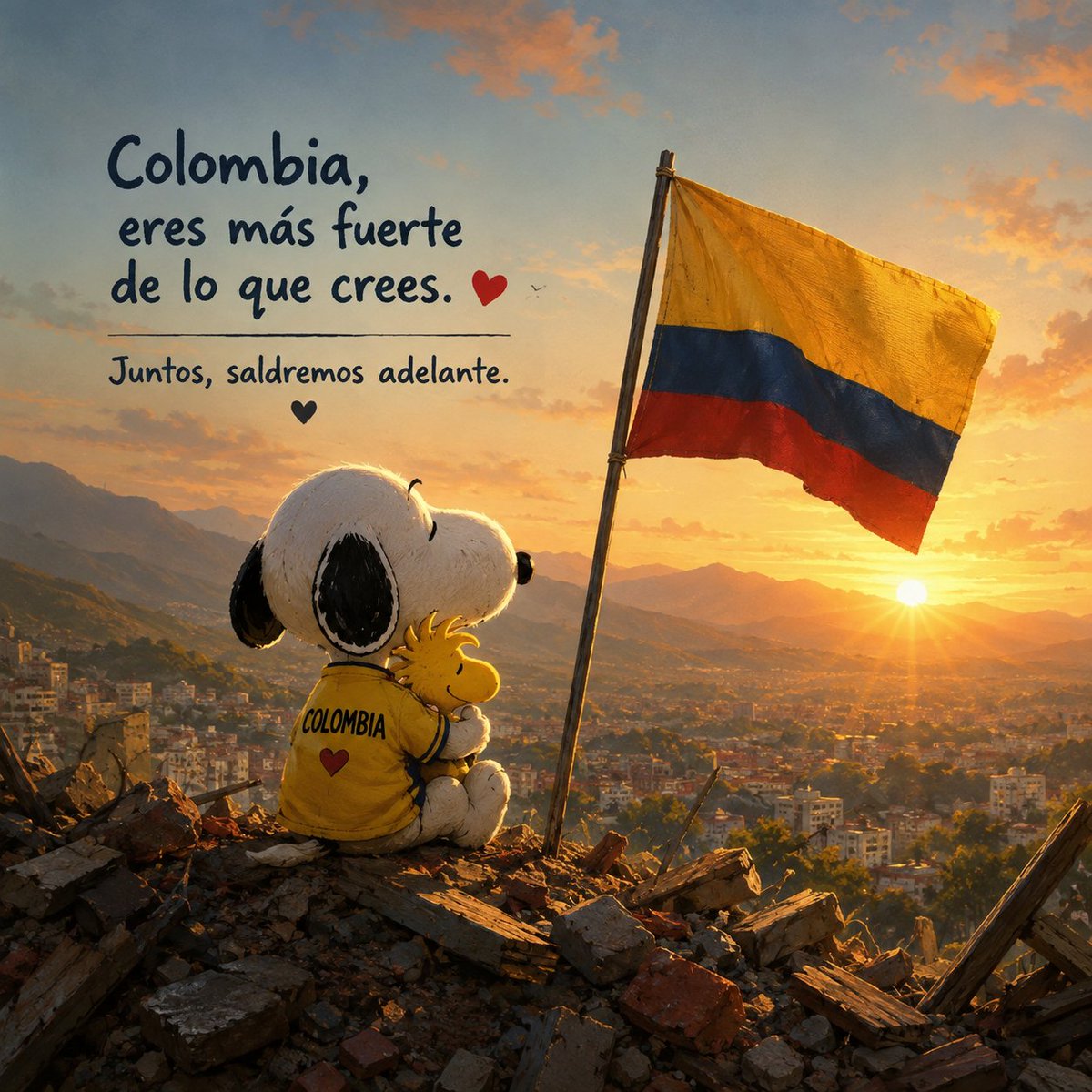 Snoopy198961's tweet photo. Colombia, stay strong. Better days are ahead. 🇨🇴❤️ https://t.co/JIM2k7ZW9H