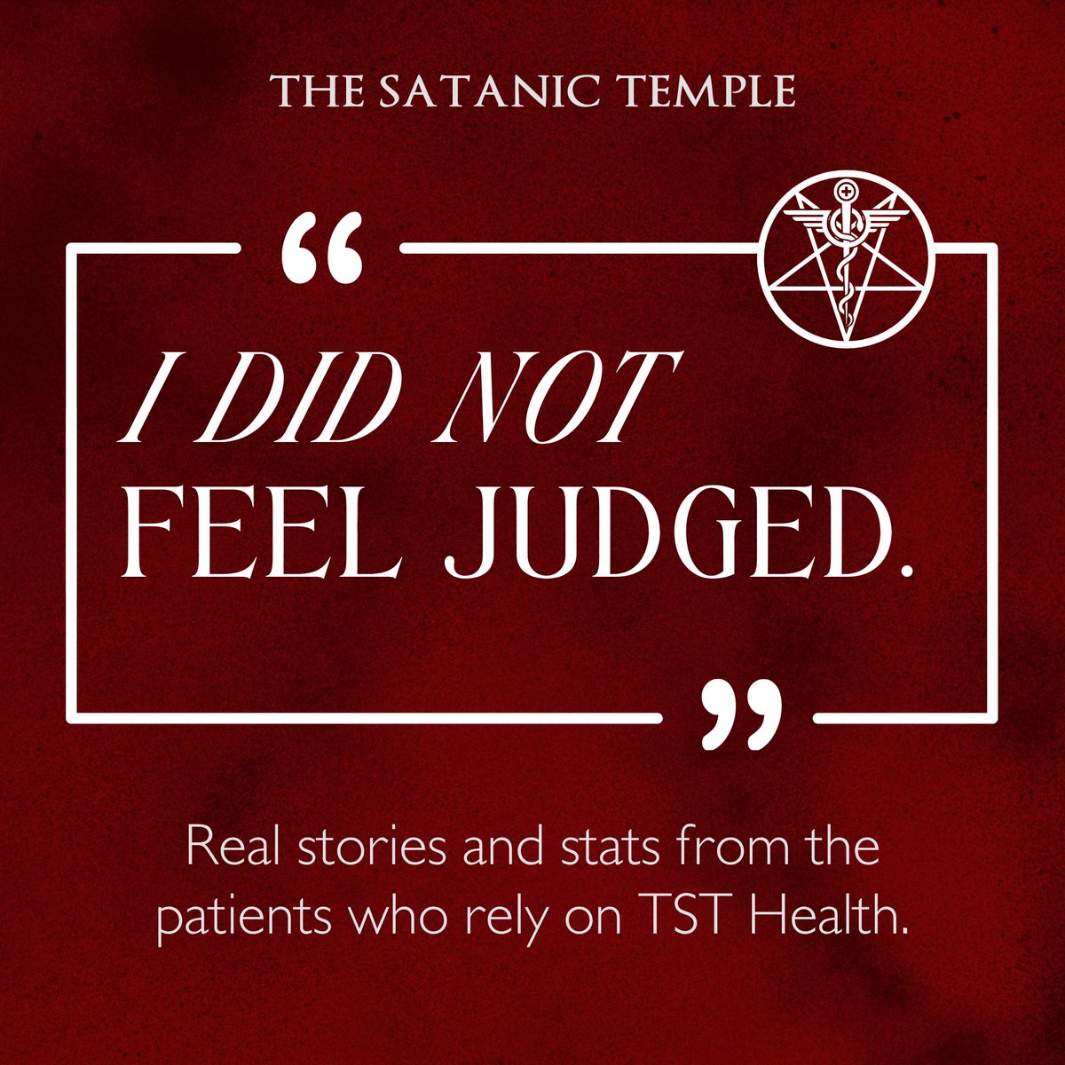 satanic_temple_'s tweet photo. 🚨TST Health’s patients need us. Will you help? Many of our patients can’t afford food, housing or bills. 100% rate our professionals a 5/5. But we need you! Donate to open our 4th telehealth abortion clinic! Link in comments. #BodilyAutonomyIsInviolable #TSTHealth #AbortionCare https://t.co/2XB9JRfMQW