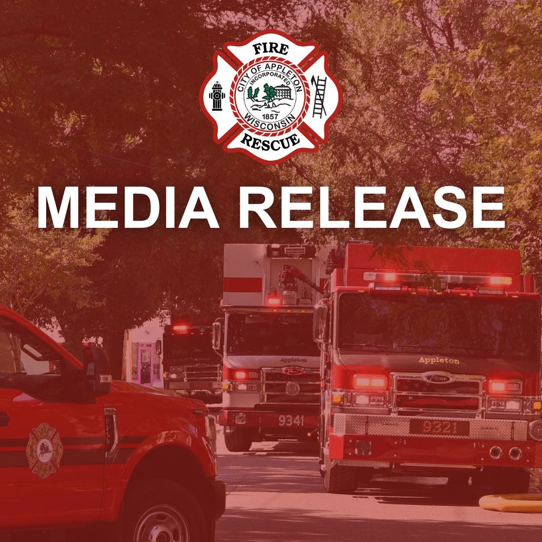 appletonfire's tweet photo. FOR IMMEDIATE RELEASE 
Tuesday, August 11, 2026

RESIDENTIAL FIRE IN APPLETON
{APPLETON, WIS., Tuesday, August 11, 2026} – Appleton Fire Department responds to an incident this afternoon.

More info at: https://t.co/3c775JGJGw https://t.co/MgvDPqiRdE