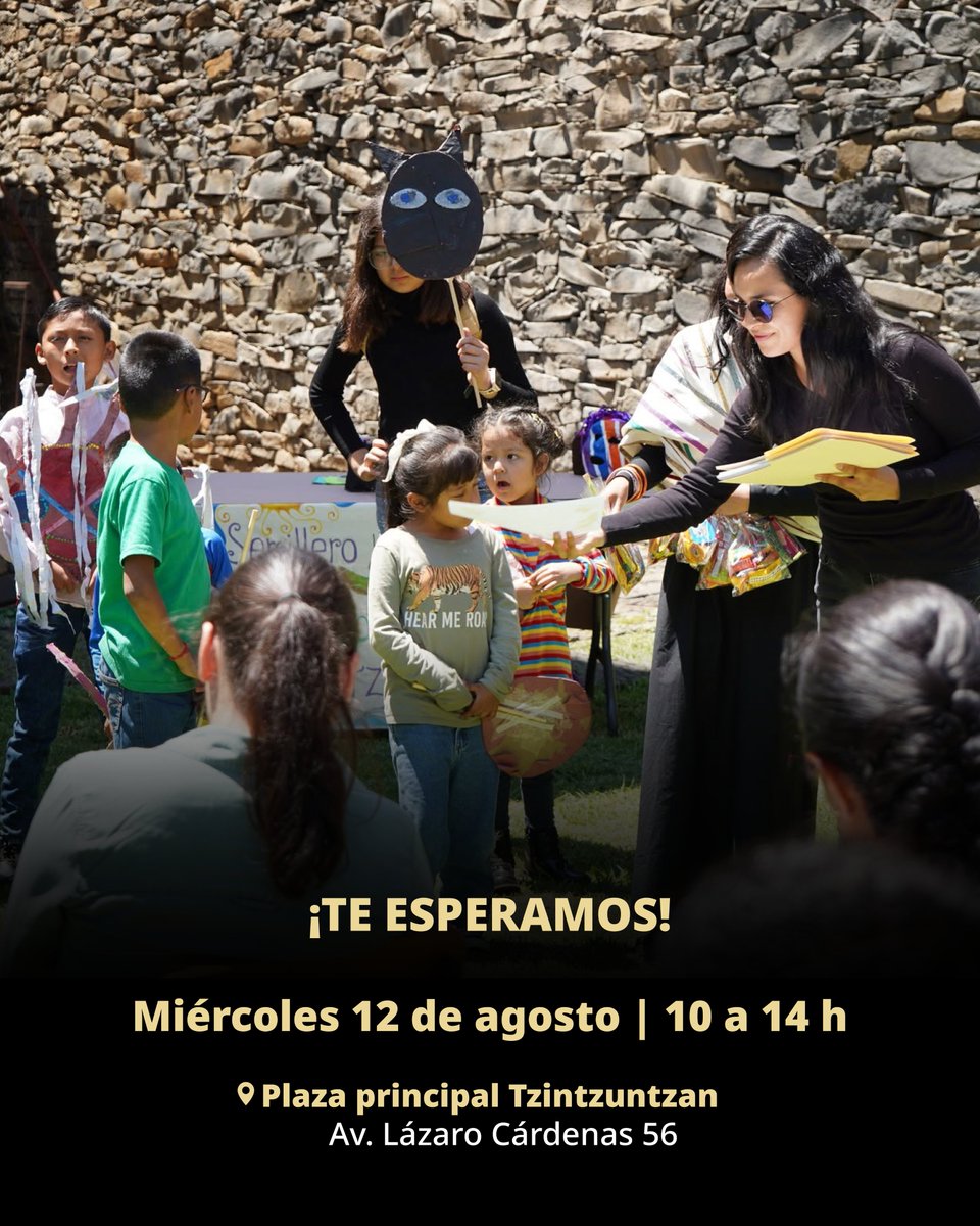 planmichoacan25's tweet photo. 🎭🎨 Nuestra Mirada. Teatro y Comunidad invita a niñas, niños y jóvenes a crear y convivir a través del arte. 🤝
📅 12 de agosto | 10:00 h
📍 #Tzintzuntzan
🎟️EntradaLibre
#PlanMichoacán #NuestraMirada #TeatroYComunidad #Michoacán
@cultura_mx @SCultura_Mich @VinculaCultura https://t.co/aNxEX11LSd