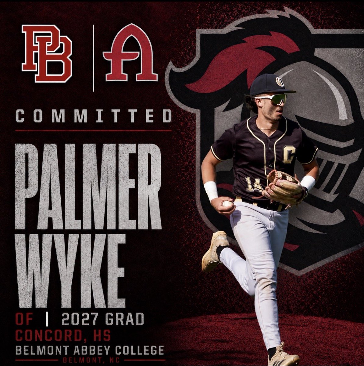 Performance_X2's tweet photo. Congratulations to ‘27 OF Palmer Wyke (Concord HS, NC) of Performance Baseball 17U C35 on his commitment to Belmont Abbey College #PB #Performance #X2 #C35 https://t.co/ocXkiuA0Xt