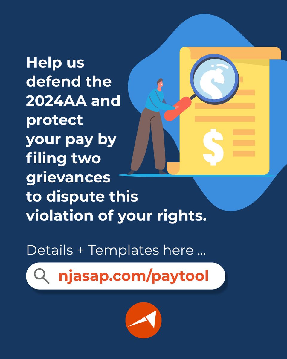 NJASAP's tweet photo. Our pay is complicated, and management has eliminated the tool that helps us confirm whether our paycheck is accurate. 🤔🔎 Help us defend the 2024AA and protect your pay by filing two grievances. Details + Templates at https://t.co/3HvsLUaT4O. 

#PilotRights #ContractCompliance https://t.co/ePhaB4scVI