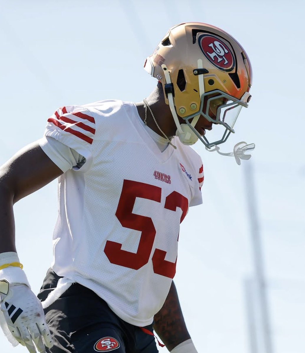 Graham_SFN's tweet photo. “He has a skillset that is rare” 

- 49ers Fred Warner on Jaden Dugger https://t.co/WQJ8ffefA7