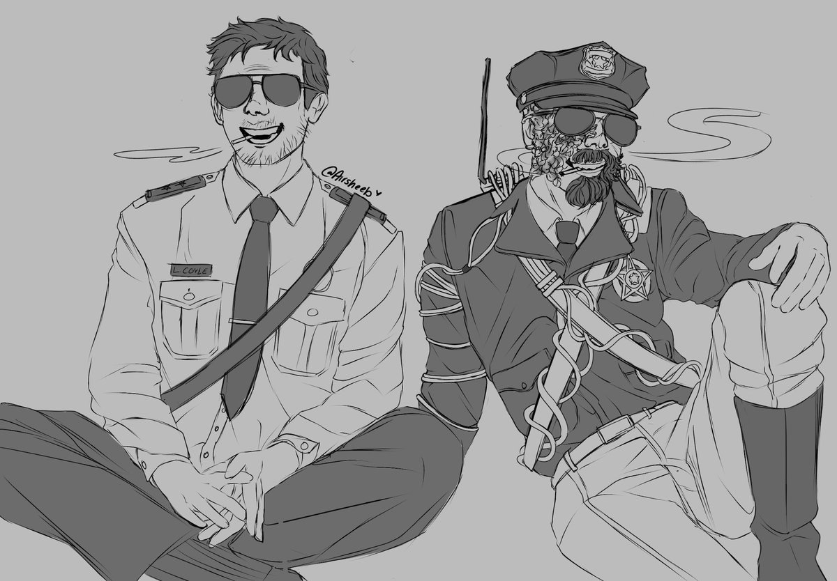 AirSheeb's tweet photo. Random Coyle WIP &amp; first time drawing Pre Murkoff Coyle || Murkoff really puts some hair on a guys chest 👀
#lelandcoyle #theoutlasttrials #coyle https://t.co/JKS2I17rpM