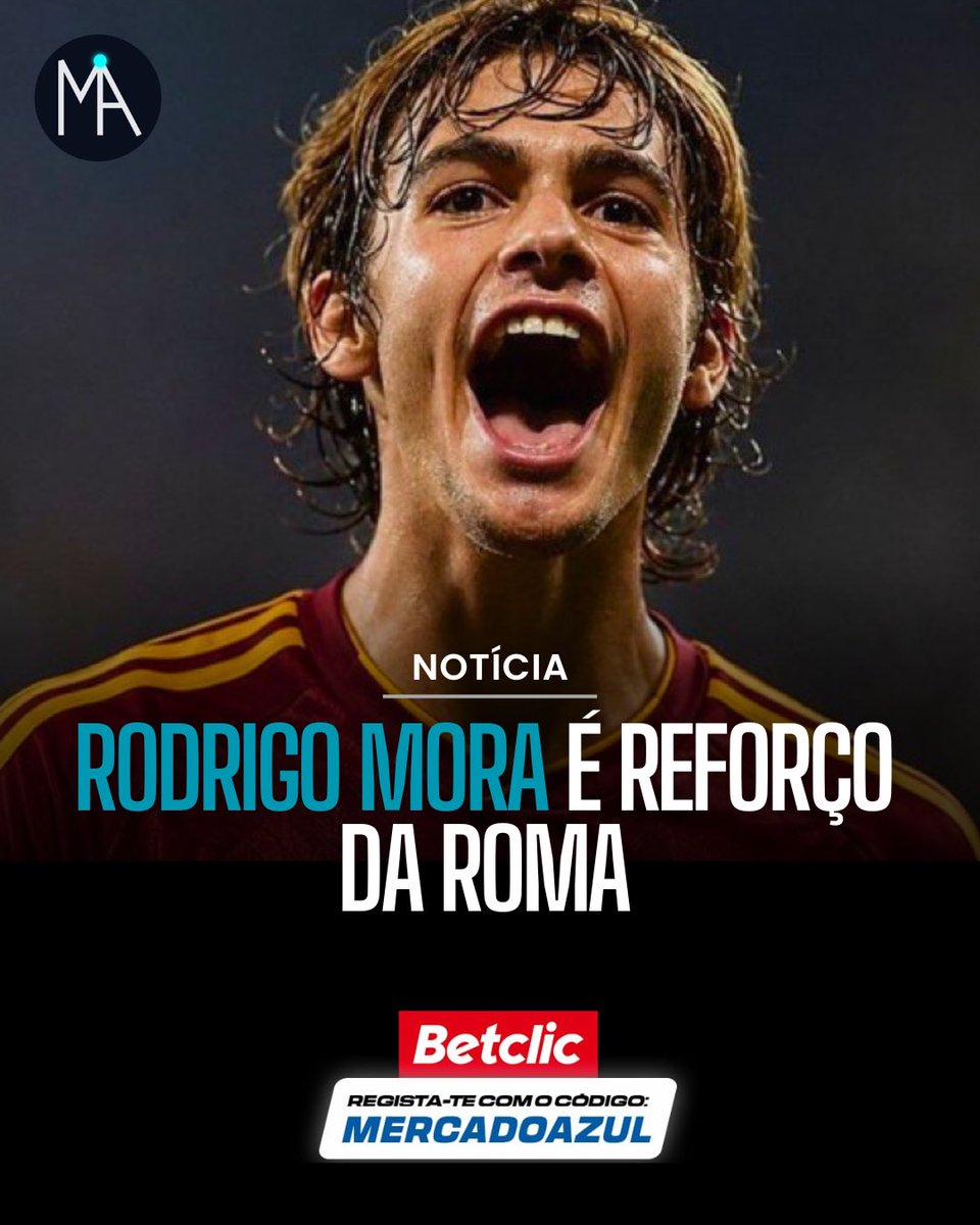 _mercadoazul_'s tweet photo. 🚨 BREAKING: FC Porto e AS Roma completam acordo para a transferência de Rodrigo Mora. Jovem português será emprestado com opção de compra e uma alta taxa de empréstimo.

Roma será obrigada a comprar Rodrigo Mora por um total de 50M€ caso jogador se apresente num mínimo número de jogos e a Roma se qualifique para a Champions, conforme indicou inicialmente @DiMarzio.