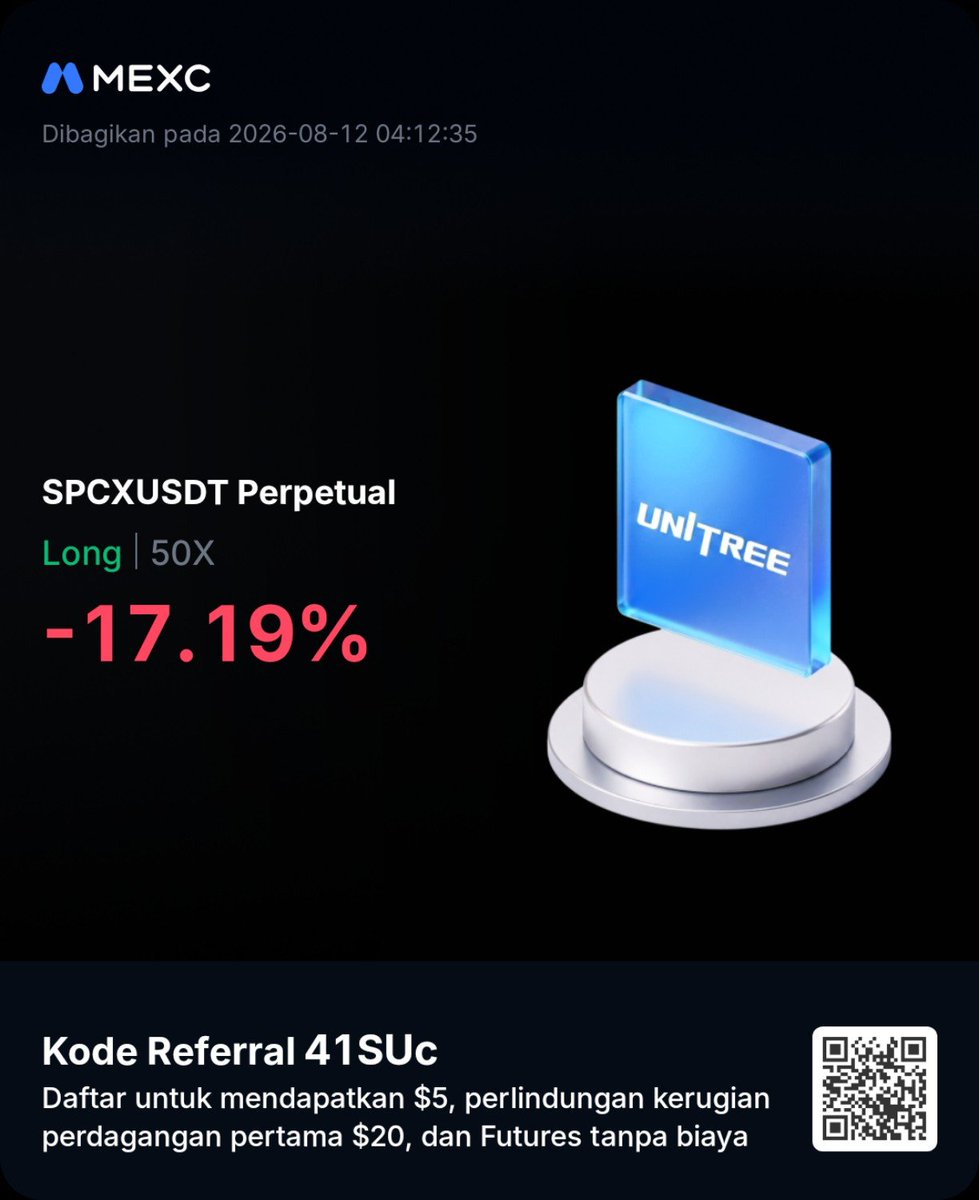 reysxzc's tweet photo. @MEXC @usithetalk US STOCK 👍
$SPCX 😭

#MEXC0808 #MEXC0FEE #MEXCSTOCK 

UID: 99941447 https://t.co/FxjIK1jq85