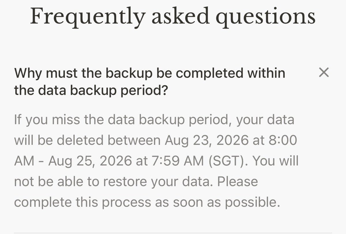 jesswithaquest's tweet photo. Here are the FAQs losing on the @ManusAI website. 

Please note the deletion dates. You have between Aug 23rd to Aug 25th back up your information.

You need to back up your account AND task data. https://t.co/0eCa948WVw