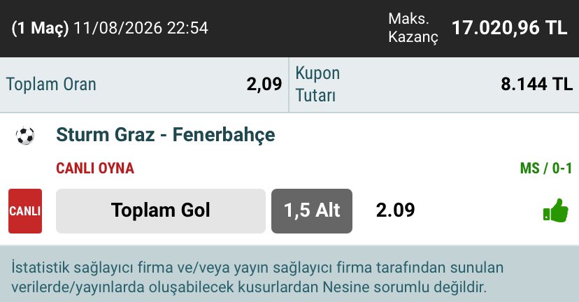 wengervip14's tweet photo. Vip grupta canlı bahislerle 2000 TL kasamızı 17000 TL yaptık
Grupta tekrar rolling olacak grup için mesaj atabilirsiniz
#kupon #iddaa #canlıbahis #analiz https://t.co/GzXdcjU74X