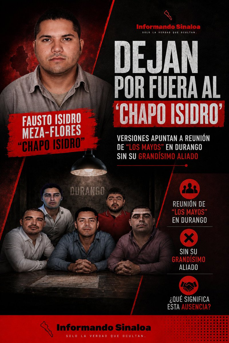 InformanSinaloa's tweet photo. Dejan fuera al Chapo Isidro en reunión de “Los Mayos” y a los días golpean su bastión en Los Mochis y caen 8 de la FEDI

#ElChapoIsidro #LosMayos #MayitoFlaco #LaMayiza #LosMochis #Sinaloa #Canatlán #Durango #LosCabrera #LosRusos #GuardiaNacional #Operativo #Tendencia https://t.co/R9e9M3ttwM