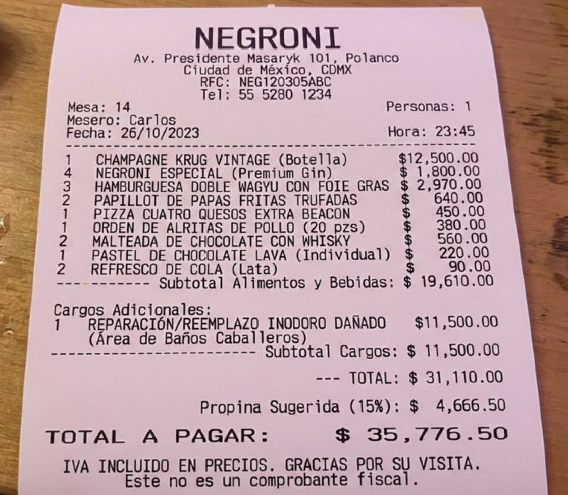JJDiazMachuca's tweet photo. SI LE DOLIÓ… 🤭

Dice Citlalli Hernández que fue “acoso y clasismo”.

Ya tienen foto hasta de sus cuentas y gastos… y eso que todavía no incluyen los daños a la silla. 🤭

Citlalli Hernández denuncia “acoso” porque la fotografiaron en un restaurante de la CDMX y dice que, si querían una foto, podían pedírsela.

Tanto escándalo por una foto… parece que lo que realmente le molestó fue que también fotografiaran la cuenta.

@impuestosmex