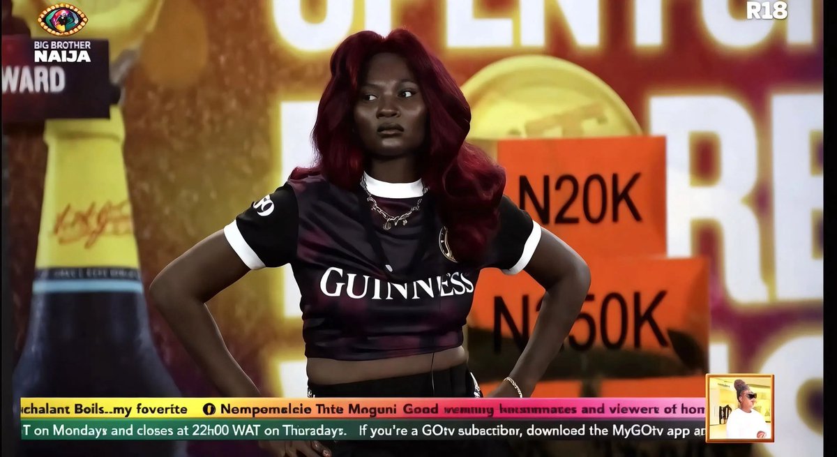 itisgoddessa's tweet photo. Our favorite black Barbie for the Guinness task
The hair and the face 🔥🔥🔥

VOTE FOR GODDESSA 
#GoddessaOkechukwu
#BBNaija https://t.co/Bp8Lxq33uK