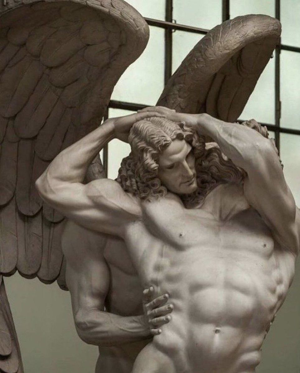 pmamtraveller's tweet photo. “Jacob Wrestling with the Angel,” by Hendrik Andersen https://t.co/5q5ClyMKgf