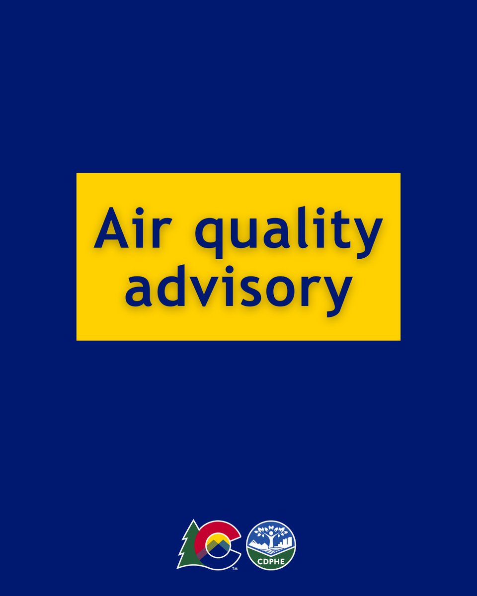 cdpheapcd's tweet photo. Elevated levels of ozone are expected on Tuesday afternoon and evening in western portions of El Paso and Pueblo Counties. An Air Quality Health Advisory for Ozone has been issued for this area until 8 pm Tuesday. https://t.co/PaQkiOmzfR https://t.co/ol32Dgk2Xa