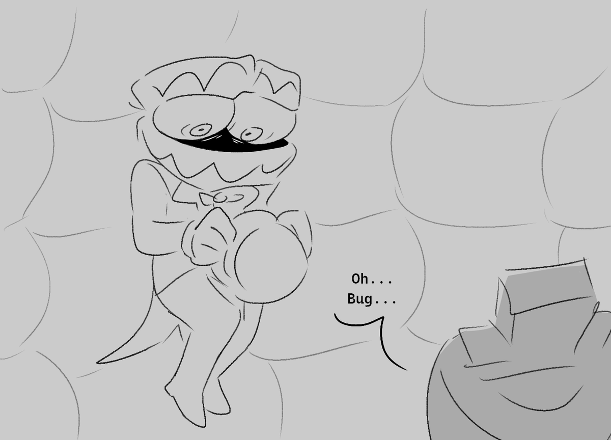 tinypwbble's tweet photo. Was feeling soft as hell, have this lil guy being comforted (1/2)

#TADC https://t.co/RANs3cZMbf