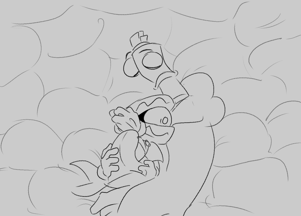 tinypwbble's tweet photo. Was feeling soft as hell, have this lil guy being comforted (1/2)

#TADC https://t.co/RANs3cZMbf